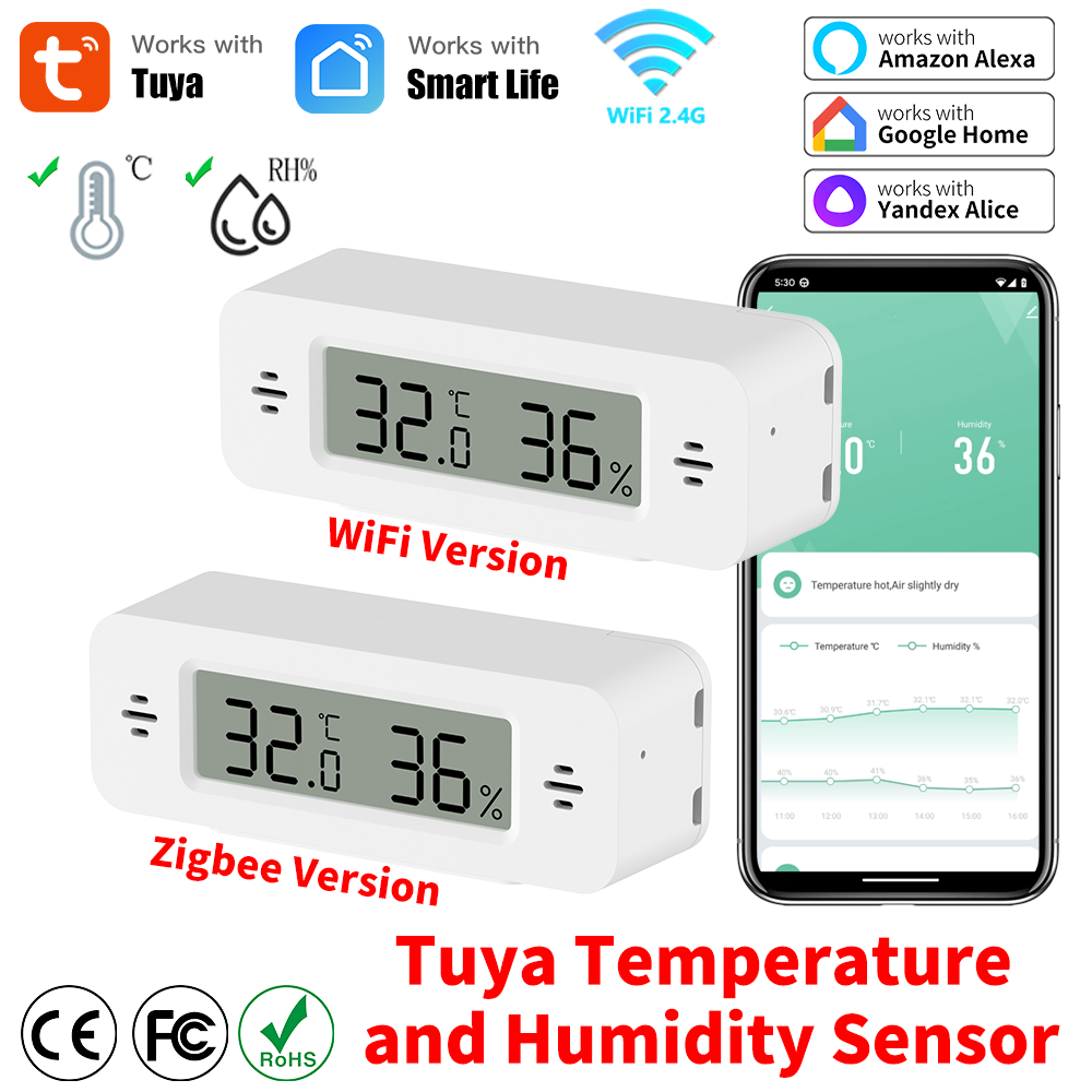 Home Automation Technology - Tuya WiFi/Zigbee czujnik temperatury i wilgotności