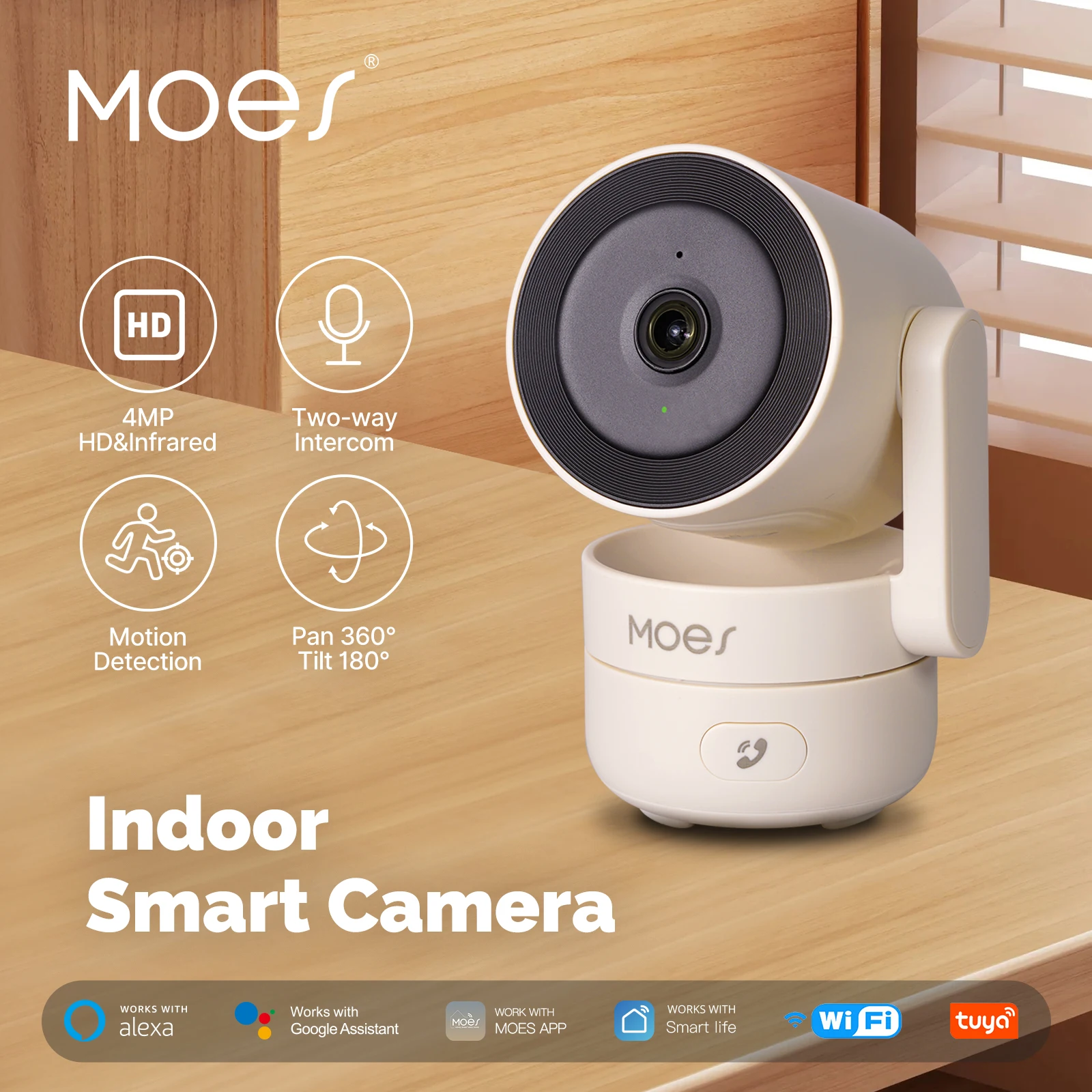 Eufy Camera E220 - MOESTuya WiFi kryty Pan/Tilt inteligentna kamera