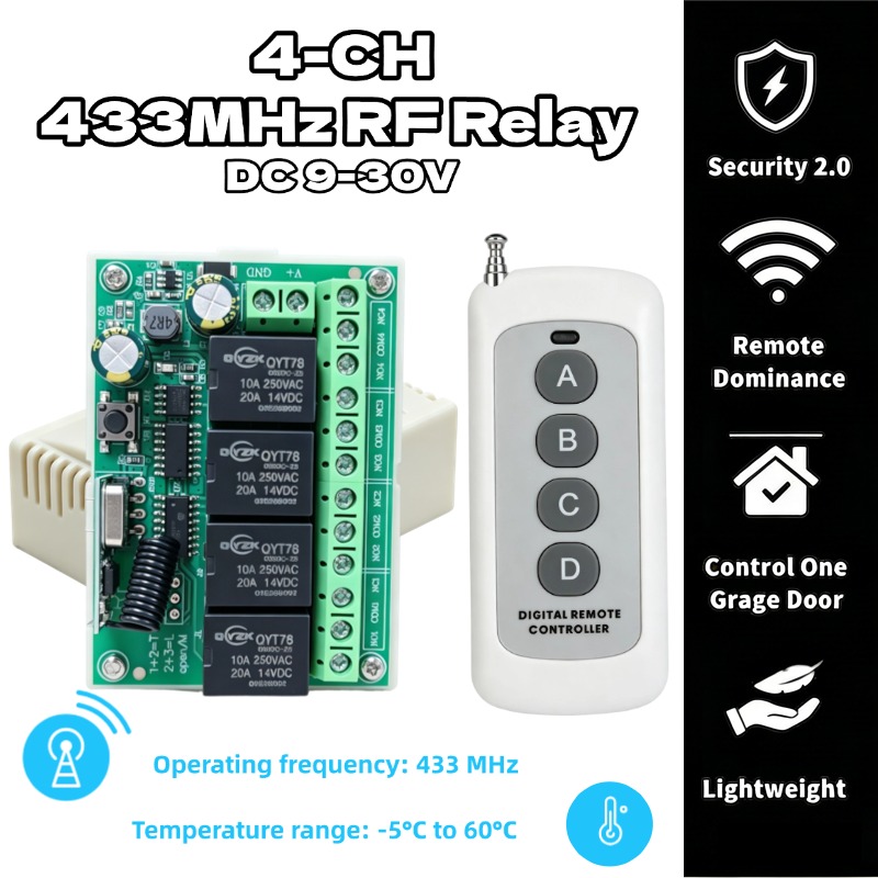 433Mhz Receiver Module - Uniwersalny bezprzewodowy pilot zdalnego sterowania, moduł