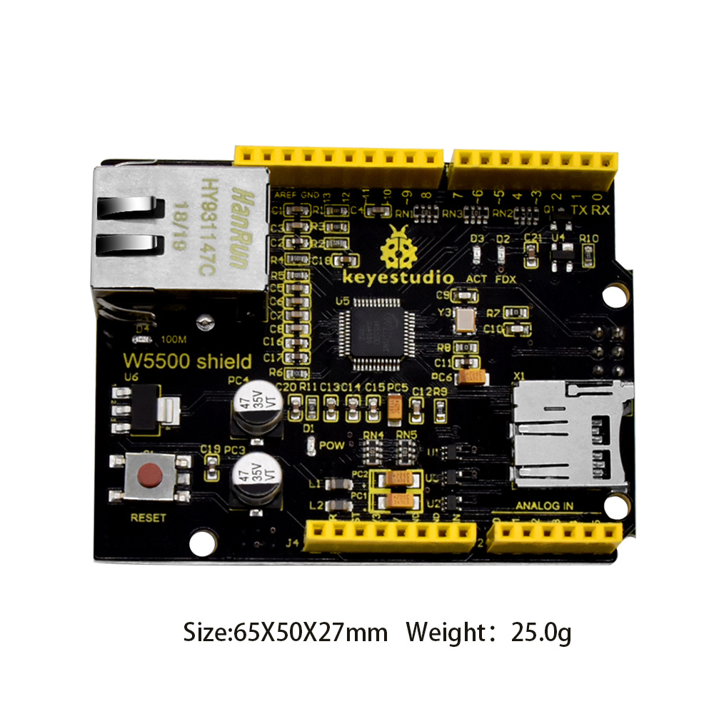 Keyestudio W5500 Ethernet Shie – Ethernet Module W5500 recenzja i cena
