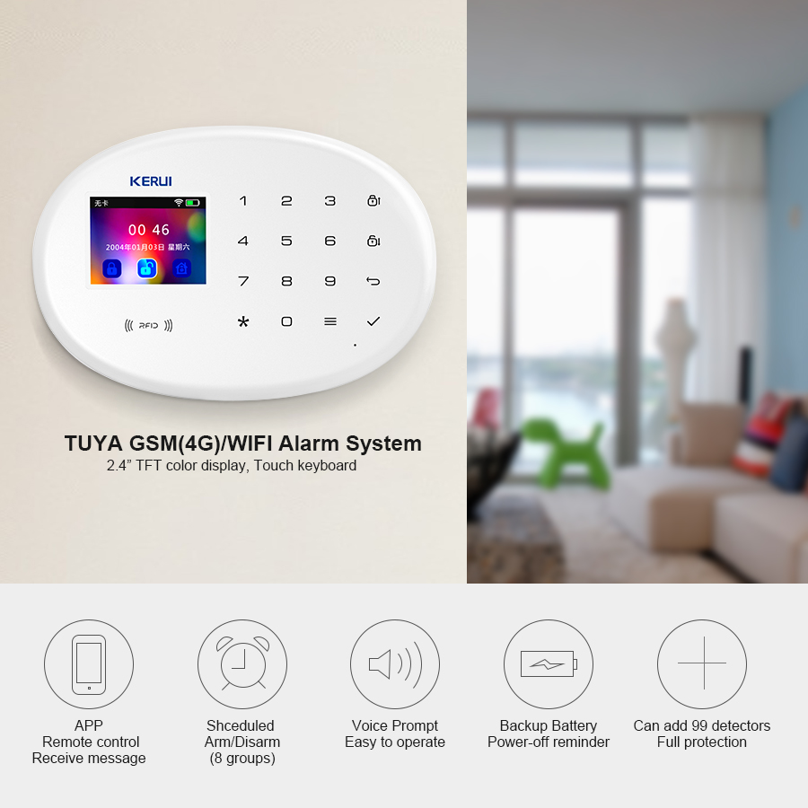 KERUI W202 WIFI zestaw alarmow – Smart Home Automation Diy recenzja i cena