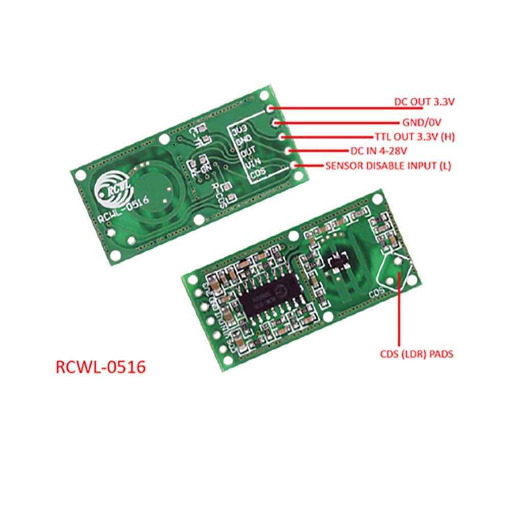 5 sztuk RCWL-0516 czujnik dete – Esp8266 Nodemcu Board recenzja i cena